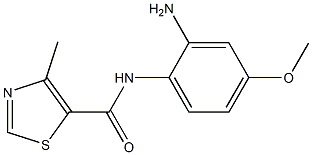 N-(2-amino-4-methoxyphenyl)-4-methyl-1,3-thiazole-5-carboxamide 结构式
