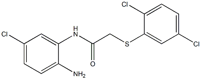 N-(2-amino-5-chlorophenyl)-2-[(2,5-dichlorophenyl)sulfanyl]acetamide 结构式