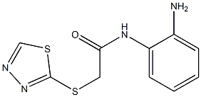 N-(2-aminophenyl)-2-(1,3,4-thiadiazol-2-ylsulfanyl)acetamide 结构式