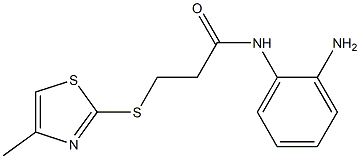 N-(2-aminophenyl)-3-[(4-methyl-1,3-thiazol-2-yl)sulfanyl]propanamide 结构式