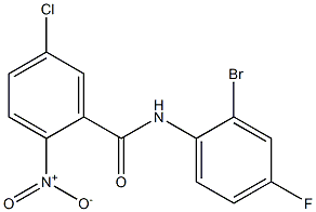 N-(2-bromo-4-fluorophenyl)-5-chloro-2-nitrobenzamide 结构式