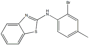 N-(2-bromo-4-methylphenyl)-1,3-benzothiazol-2-amine 结构式