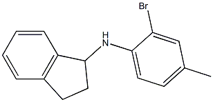 N-(2-bromo-4-methylphenyl)-2,3-dihydro-1H-inden-1-amine 结构式