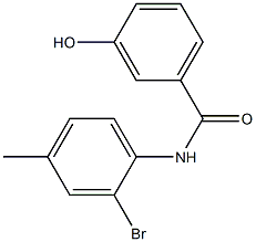 N-(2-bromo-4-methylphenyl)-3-hydroxybenzamide 结构式