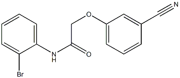 N-(2-bromophenyl)-2-(3-cyanophenoxy)acetamide 结构式