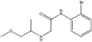 N-(2-bromophenyl)-2-[(1-methoxypropan-2-yl)amino]acetamide 结构式