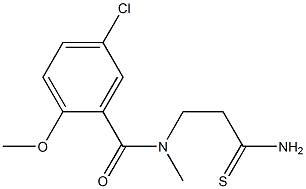 N-(2-carbamothioylethyl)-5-chloro-2-methoxy-N-methylbenzamide 结构式