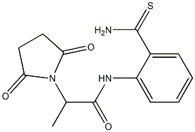 N-(2-carbamothioylphenyl)-2-(2,5-dioxopyrrolidin-1-yl)propanamide 结构式