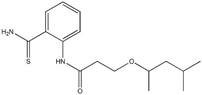 N-(2-carbamothioylphenyl)-3-[(4-methylpentan-2-yl)oxy]propanamide 结构式