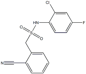 N-(2-chloro-4-fluorophenyl)-1-(2-cyanophenyl)methanesulfonamide 结构式