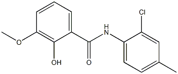 N-(2-chloro-4-methylphenyl)-2-hydroxy-3-methoxybenzamide 结构式