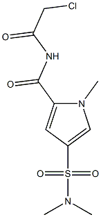 N-(2-chloroacetyl)-4-(dimethylsulfamoyl)-1-methyl-1H-pyrrole-2-carboxamide 结构式