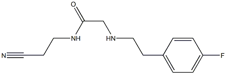 N-(2-cyanoethyl)-2-{[2-(4-fluorophenyl)ethyl]amino}acetamide 结构式