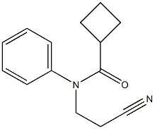 N-(2-cyanoethyl)-N-phenylcyclobutanecarboxamide 结构式