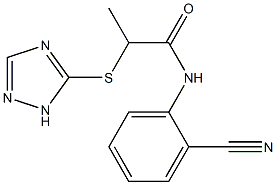 N-(2-cyanophenyl)-2-(1H-1,2,4-triazol-5-ylsulfanyl)propanamide 结构式