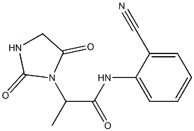 N-(2-cyanophenyl)-2-(2,5-dioxoimidazolidin-1-yl)propanamide 结构式