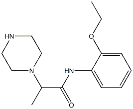 N-(2-ethoxyphenyl)-2-(piperazin-1-yl)propanamide 结构式