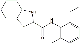 N-(2-ethyl-6-methylphenyl)octahydro-1H-indole-2-carboxamide 结构式