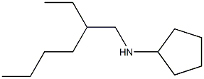 N-(2-ethylhexyl)cyclopentanamine 结构式