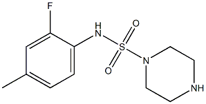 N-(2-fluoro-4-methylphenyl)piperazine-1-sulfonamide 结构式