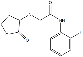 N-(2-fluorophenyl)-2-[(2-oxooxolan-3-yl)amino]acetamide 结构式