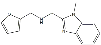 N-(2-furylmethyl)-N-[1-(1-methyl-1H-benzimidazol-2-yl)ethyl]amine 结构式