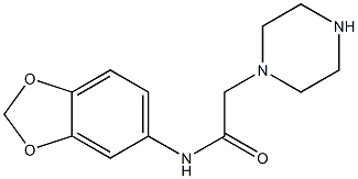 N-(2H-1,3-benzodioxol-5-yl)-2-(piperazin-1-yl)acetamide 结构式