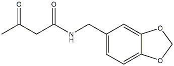 N-(2H-1,3-benzodioxol-5-ylmethyl)-3-oxobutanamide 结构式