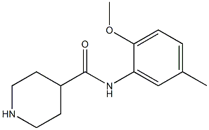 N-(2-methoxy-5-methylphenyl)piperidine-4-carboxamide 结构式