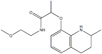 N-(2-methoxyethyl)-2-[(2-methyl-1,2,3,4-tetrahydroquinolin-8-yl)oxy]propanamide 结构式