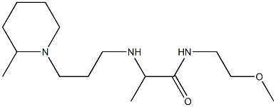N-(2-methoxyethyl)-2-{[3-(2-methylpiperidin-1-yl)propyl]amino}propanamide 结构式