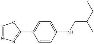 N-(2-methylbutyl)-4-(1,3,4-oxadiazol-2-yl)aniline 结构式