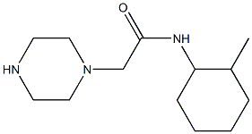N-(2-methylcyclohexyl)-2-(piperazin-1-yl)acetamide 结构式