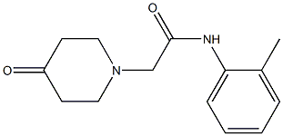 N-(2-methylphenyl)-2-(4-oxopiperidin-1-yl)acetamide 结构式