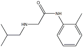 N-(2-methylphenyl)-2-[(2-methylpropyl)amino]acetamide 结构式