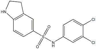 N-(3,4-dichlorophenyl)-2,3-dihydro-1H-indole-5-sulfonamide 结构式