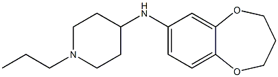 N-(3,4-dihydro-2H-1,5-benzodioxepin-7-yl)-1-propylpiperidin-4-amine 结构式