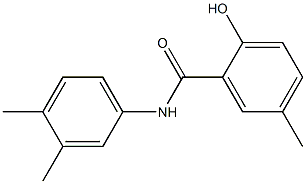 N-(3,4-dimethylphenyl)-2-hydroxy-5-methylbenzamide 结构式