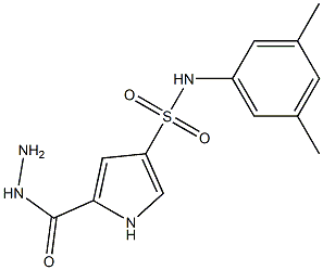 N-(3,5-dimethylphenyl)-5-(hydrazinocarbonyl)-1H-pyrrole-3-sulfonamide 结构式