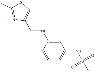 N-(3-{[(2-methyl-1,3-thiazol-4-yl)methyl]amino}phenyl)methanesulfonamide 结构式