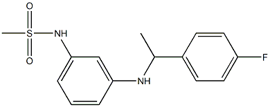 N-(3-{[1-(4-fluorophenyl)ethyl]amino}phenyl)methanesulfonamide 结构式