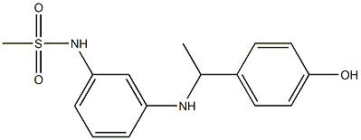 N-(3-{[1-(4-hydroxyphenyl)ethyl]amino}phenyl)methanesulfonamide 结构式