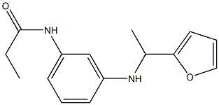 N-(3-{[1-(furan-2-yl)ethyl]amino}phenyl)propanamide 结构式