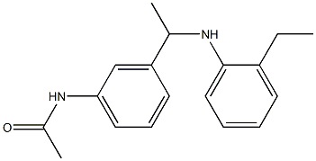 N-(3-{1-[(2-ethylphenyl)amino]ethyl}phenyl)acetamide 结构式