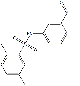 N-(3-acetylphenyl)-2,5-dimethylbenzene-1-sulfonamide 结构式