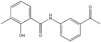 N-(3-acetylphenyl)-2-hydroxy-3-methylbenzamide 结构式