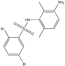 N-(3-amino-2,6-dimethylphenyl)-2,5-dibromobenzene-1-sulfonamide 结构式