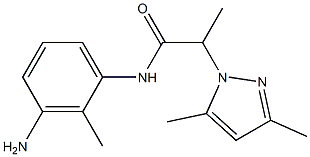 N-(3-amino-2-methylphenyl)-2-(3,5-dimethyl-1H-pyrazol-1-yl)propanamide 结构式