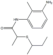 N-(3-amino-2-methylphenyl)-2-(butan-2-ylsulfanyl)propanamide 结构式