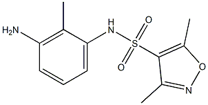 N-(3-amino-2-methylphenyl)-3,5-dimethyl-1,2-oxazole-4-sulfonamide 结构式